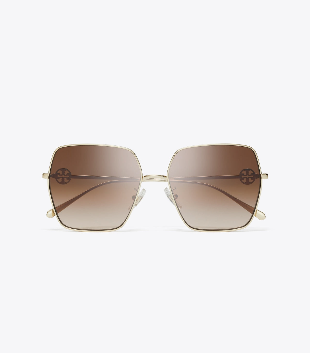 Tory Burch Miller Oversized Square Sunglasses - Brushed Light Gold/Brown Gradient