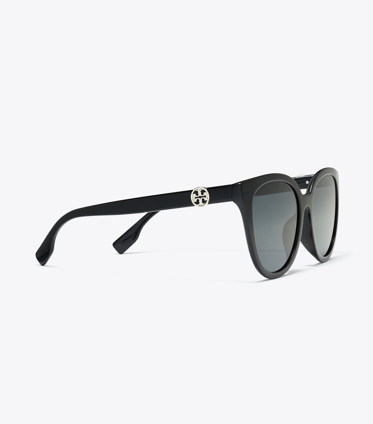 Tory Burch Miller Round Sunglasses - Black/Dark Grey
