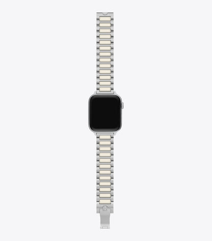 Tory Burch Kira Band for Apple Watch® - Silver/Ivory