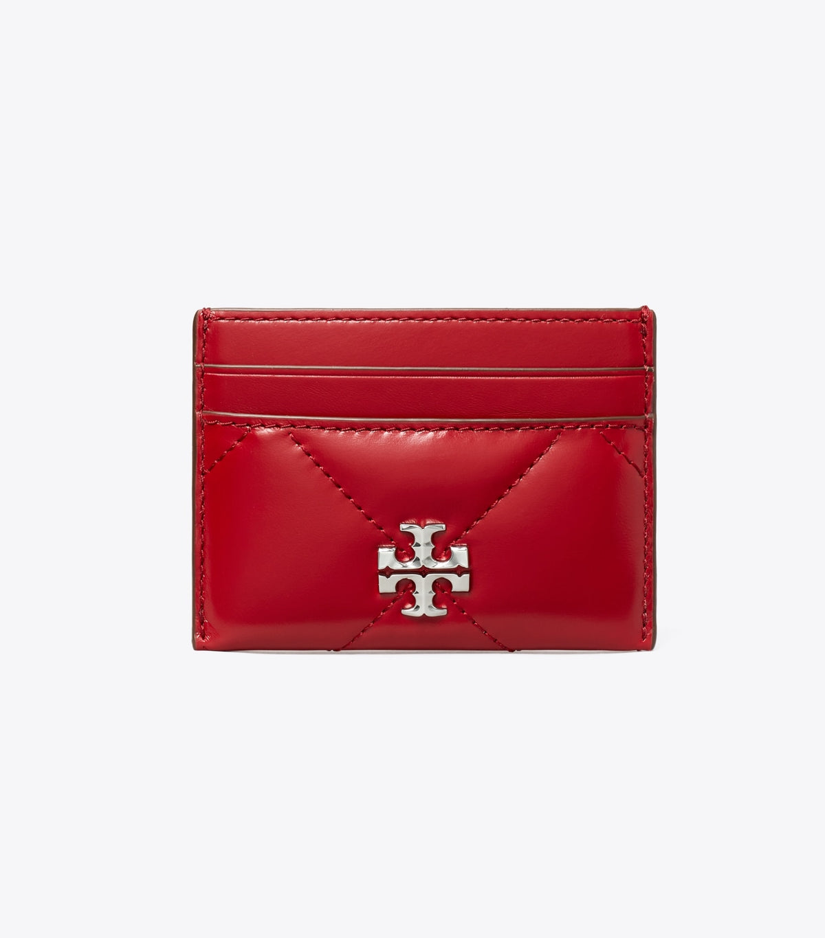 Tory Burch Kira Diamond Quilt Card Case - Red