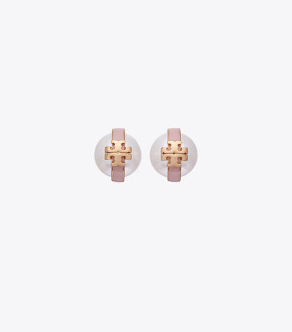 Tory Burch Moondance Pearl Stud Earrings - Light Brass / Pearl / Pink