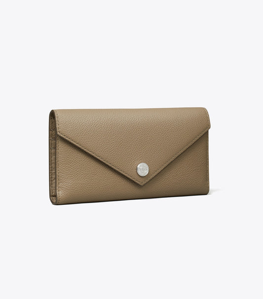 Tory Burch Pebble Envelope Long Wallet - Wild Mushroom