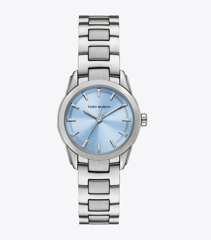 Tory Burch Small Miller Watch - Light Blue/Silver