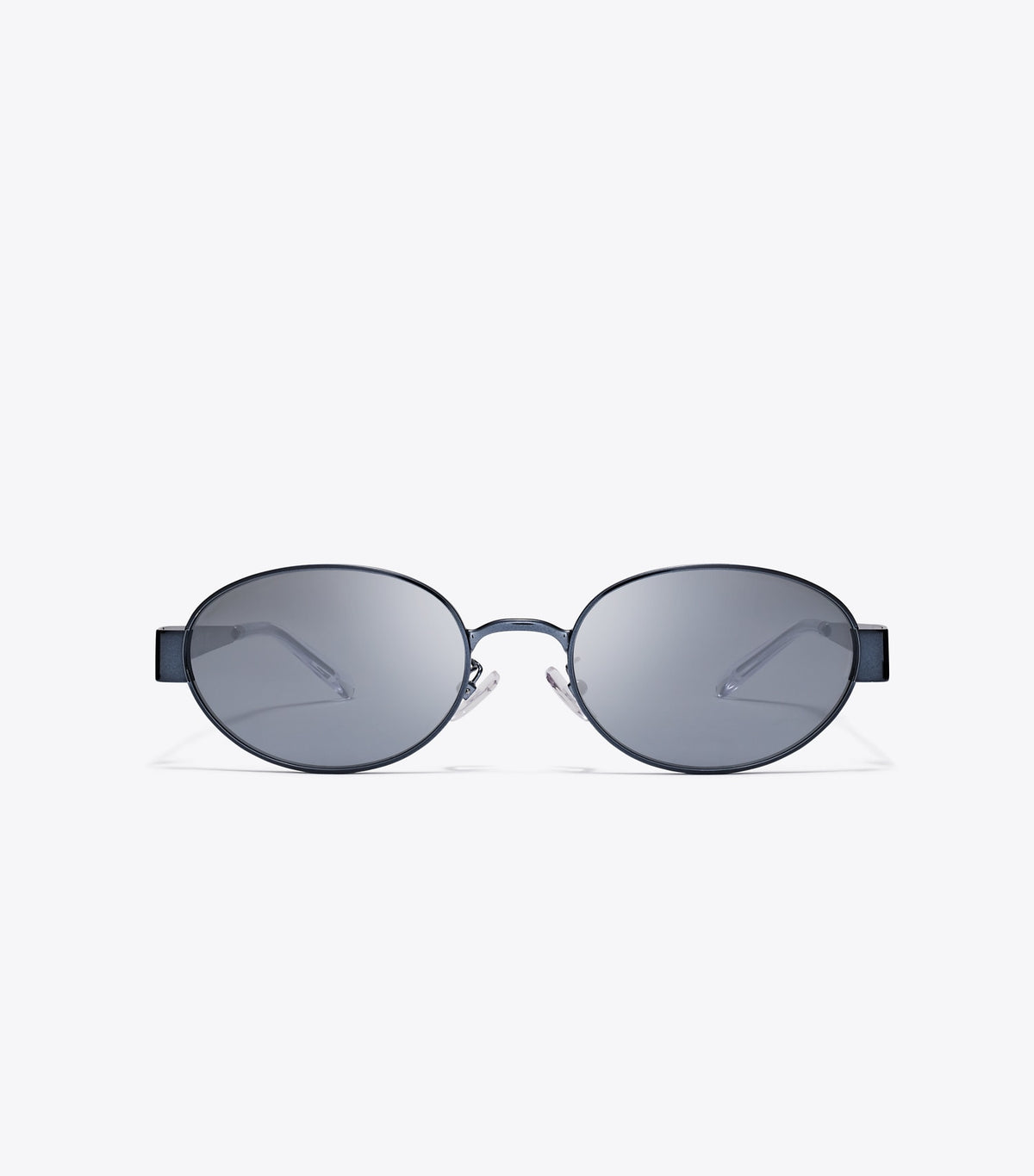 Tory Burch Miller Metal Oval Sunglasses - Navy/Dark Grey Flash