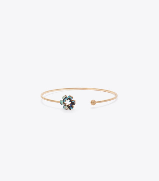 Tory Burch Forget Me Not Open Cuff - Tory Gold / Abalone