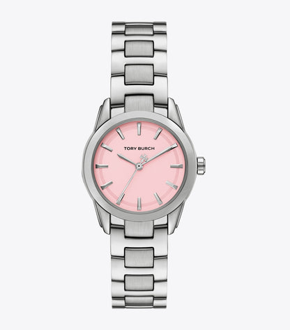 Tory Burch Small Miller Watch - Light Pink/Silver