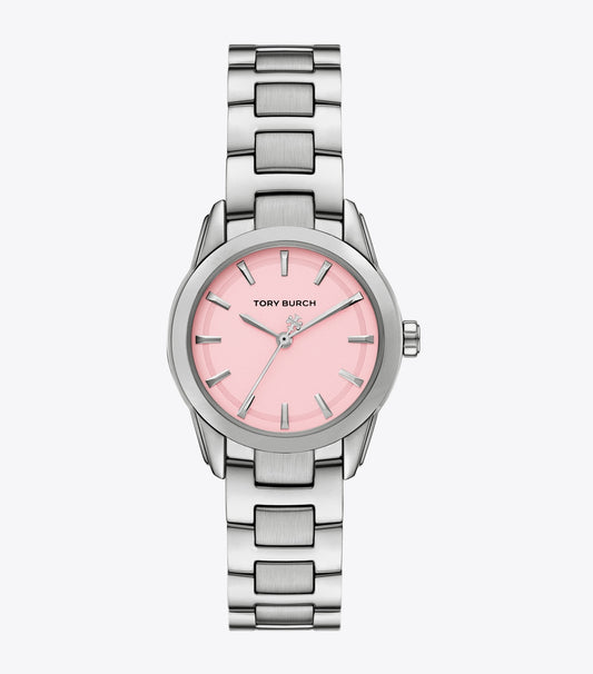 Tory Burch Small Miller Watch - Light Pink/Silver
