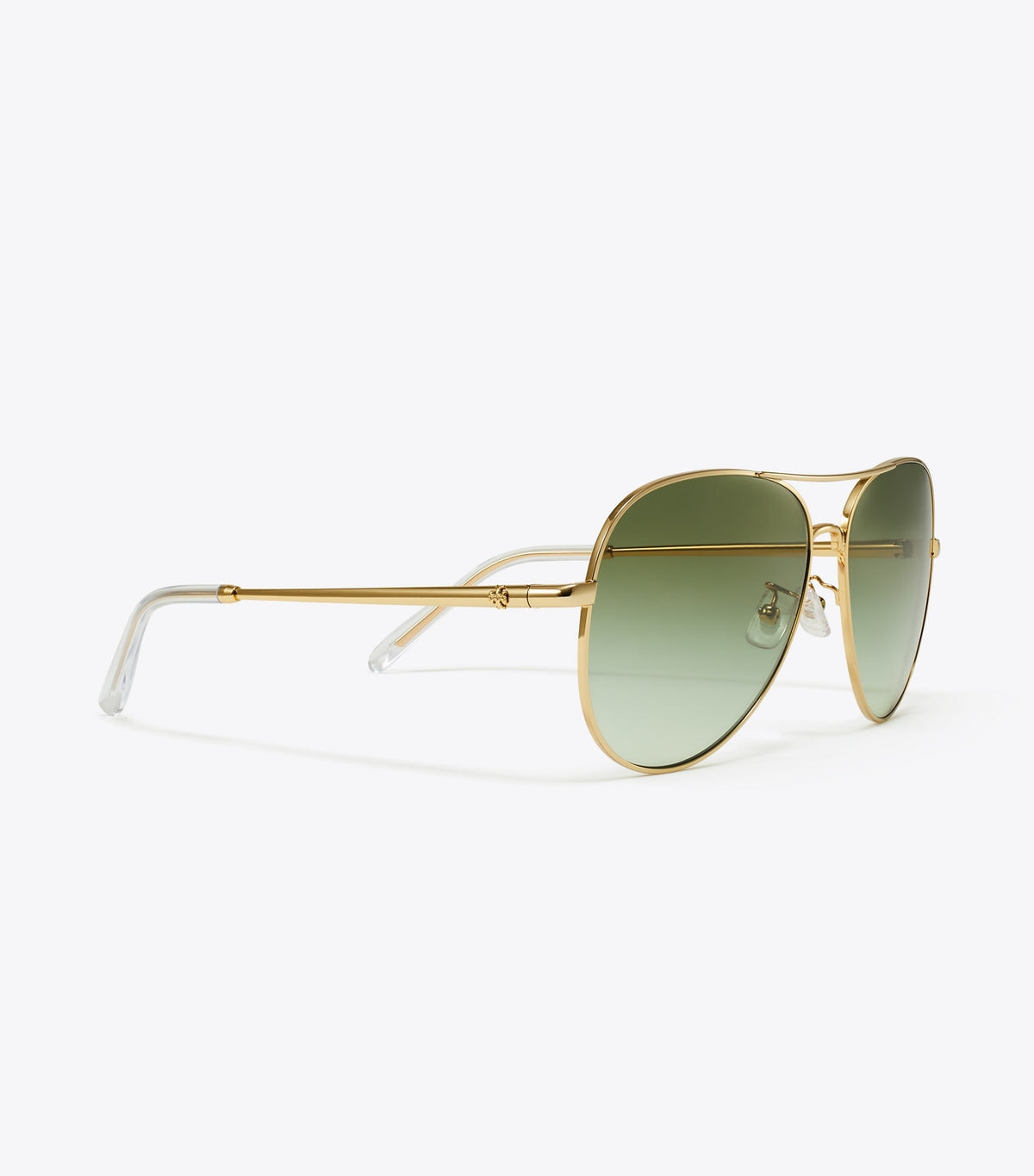 Tory Burch Eleanor Pilot Sunglasses - Gold/Green Gradient