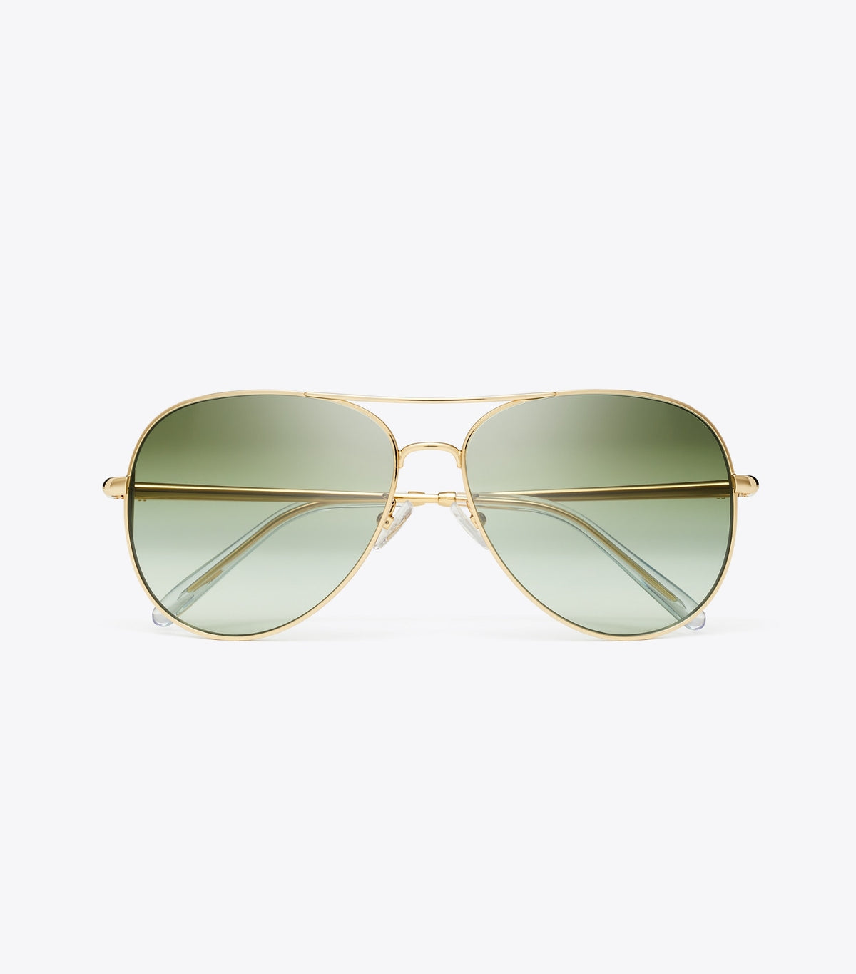 Tory Burch Eleanor Pilot Sunglasses - Gold/Green Gradient