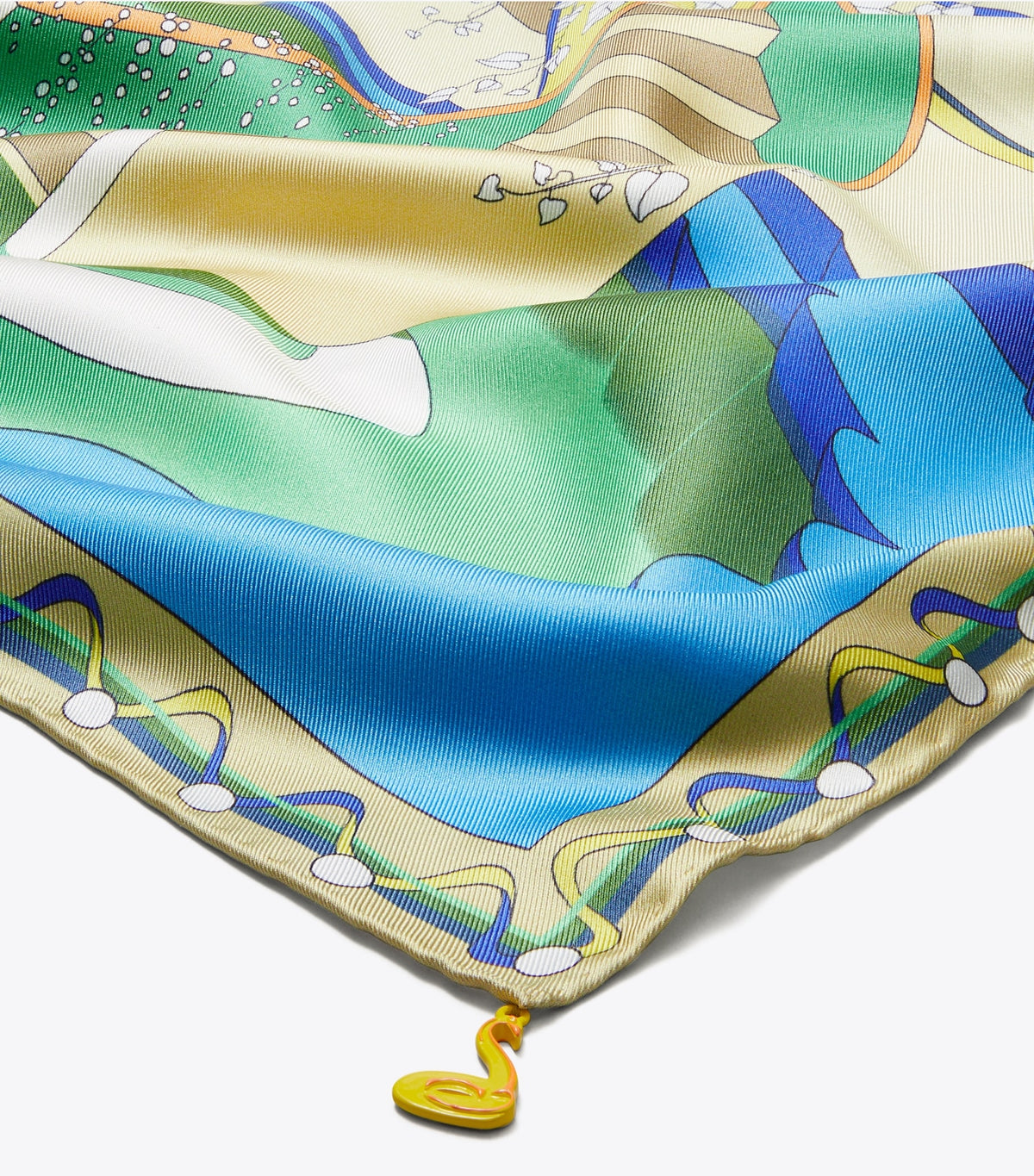 Tory Burch The Pool Silk Square Scarf - The Pool Blue