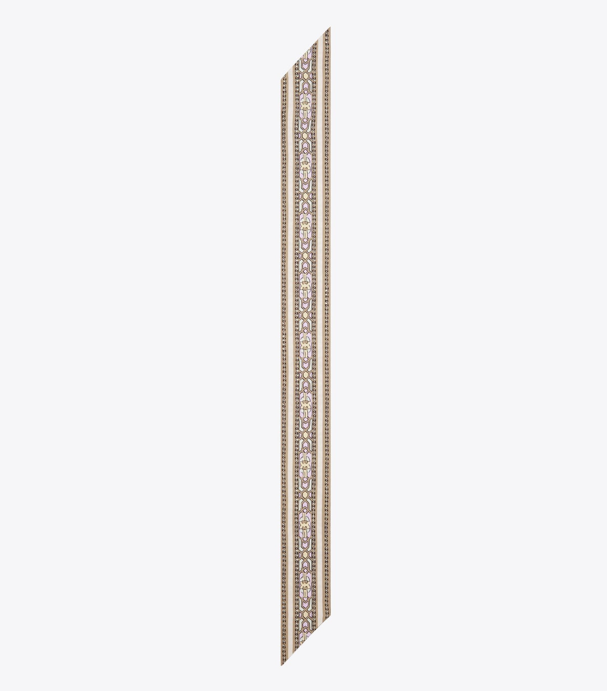 Tory Burch T Monogram Deco Ribbon Tie - Cream Deco T Monogram