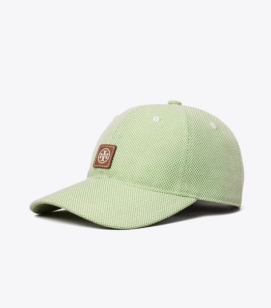 Tory Burch Two-Tone Canvas Baseball Cap - Dark Green
