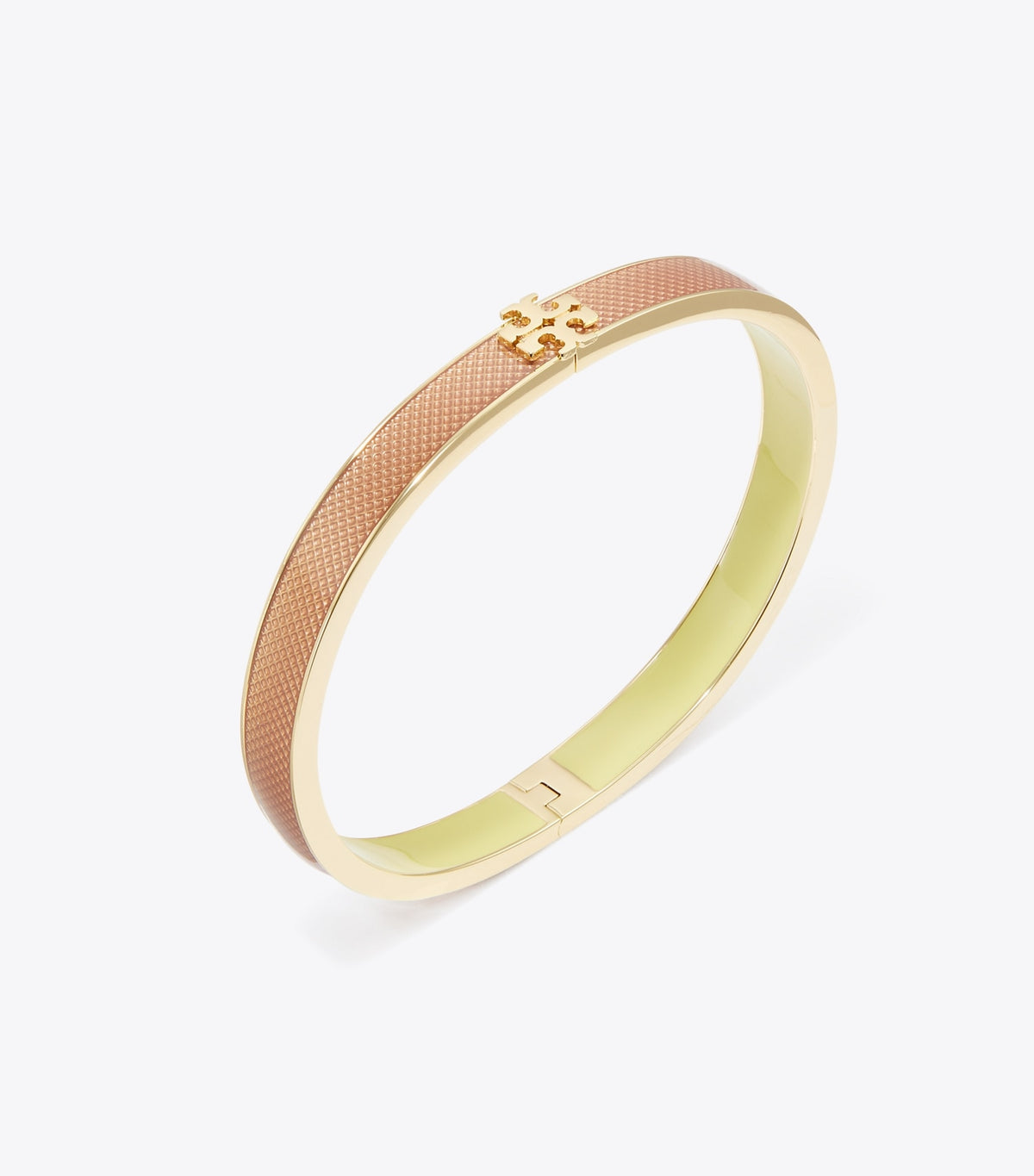 Tory Burch Medium Icon Guilloché Enamel Bracelet - Tory Gold / Rose