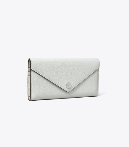 Tory Burch Pebble Envelope Long Wallet - Light Titanium
