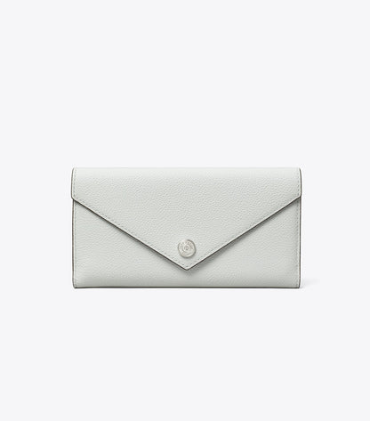 Tory Burch Pebble Envelope Long Wallet - Light Titanium