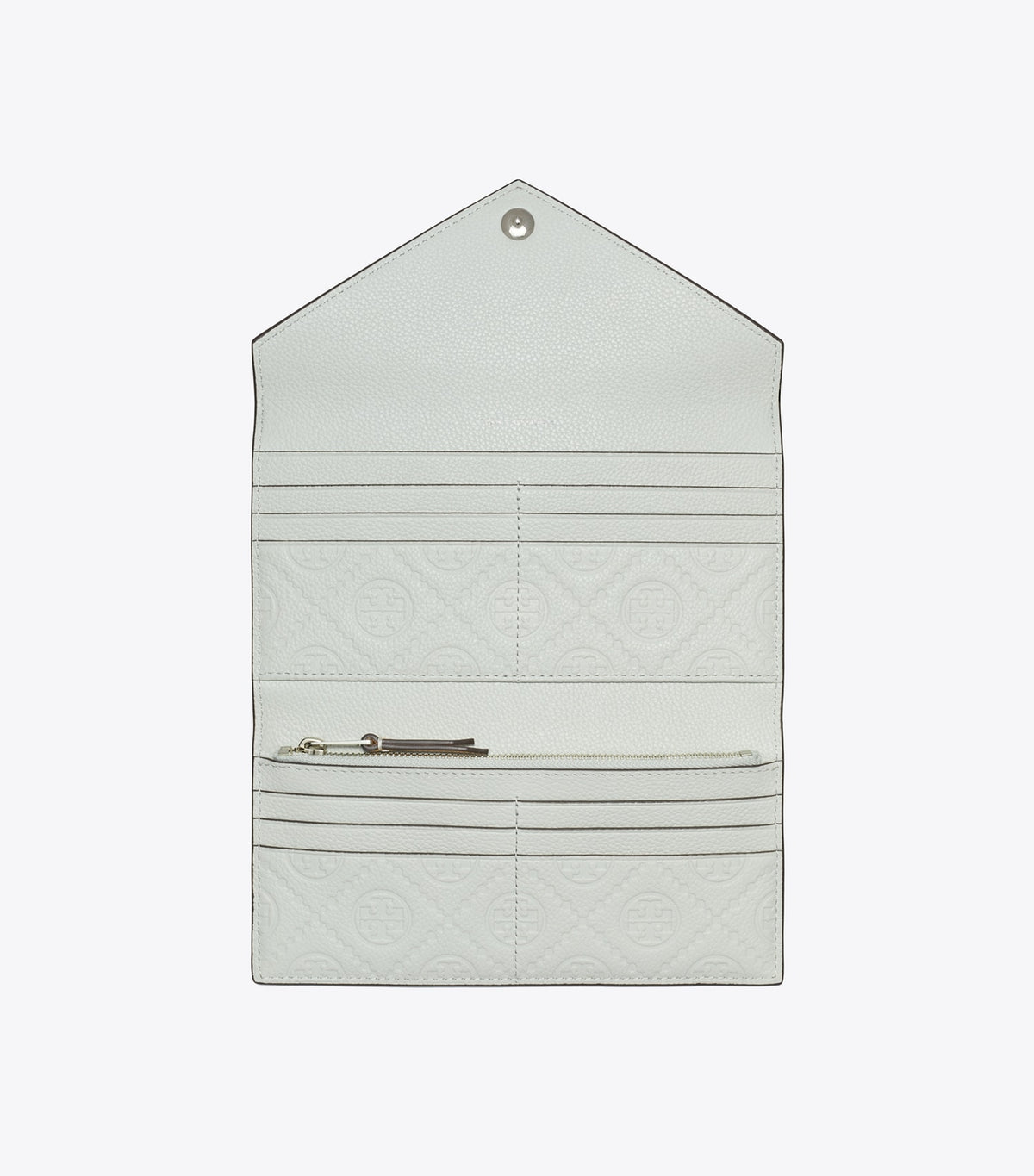 Tory Burch Pebble Envelope Long Wallet - Light Titanium