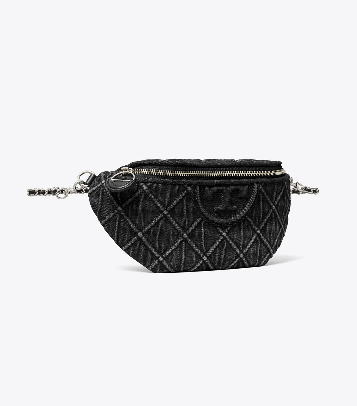 Tory Burch Fleming Denim Belt Bag - Black