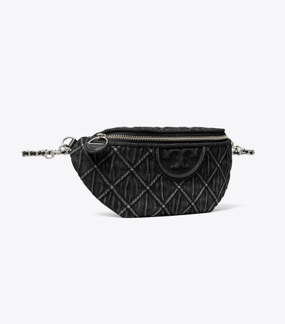 Tory Burch Fleming Denim Belt Bag - Black