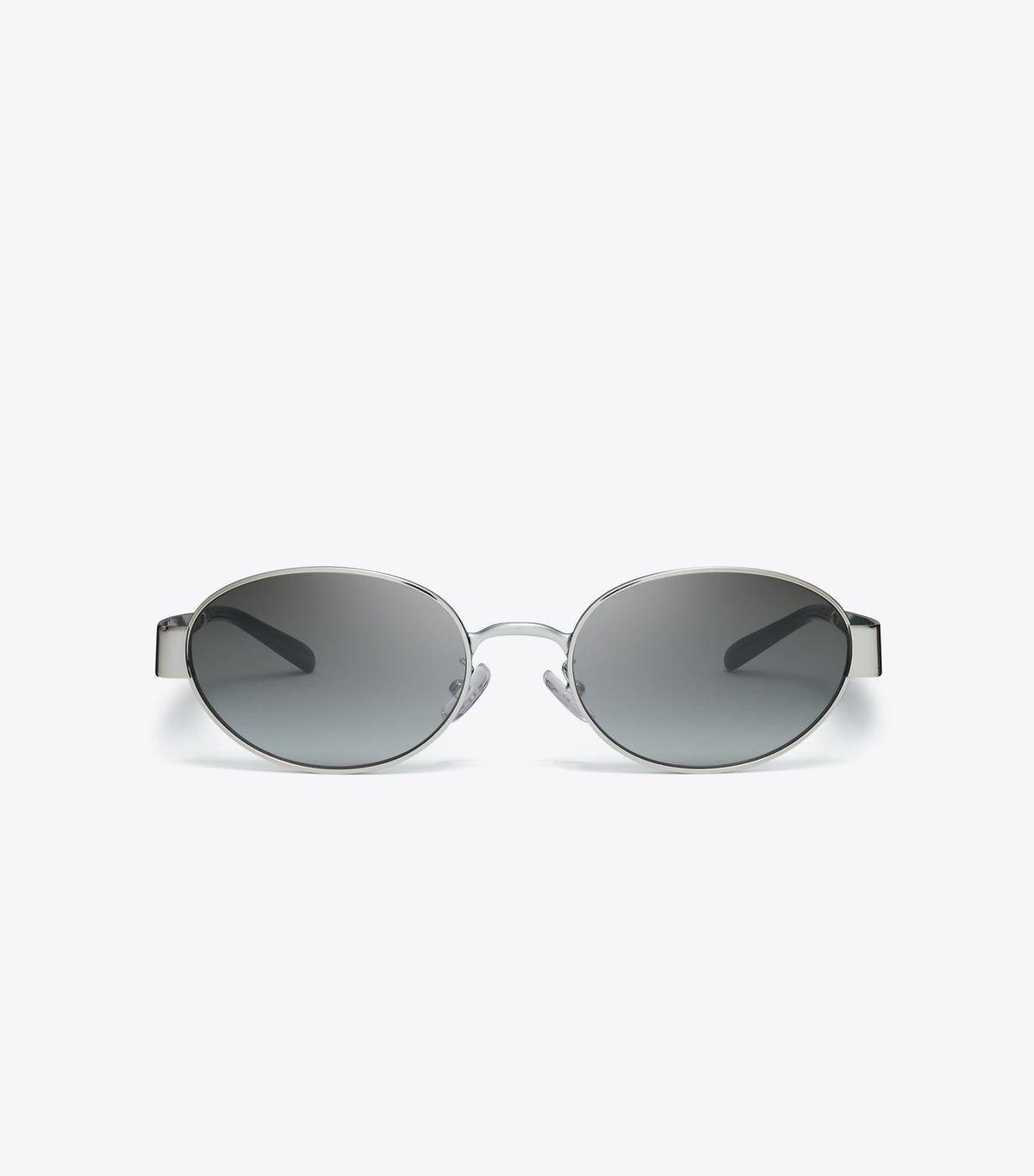 Tory Burch Miller Metal Oval Sunglasses - Silver/Grey Gradient