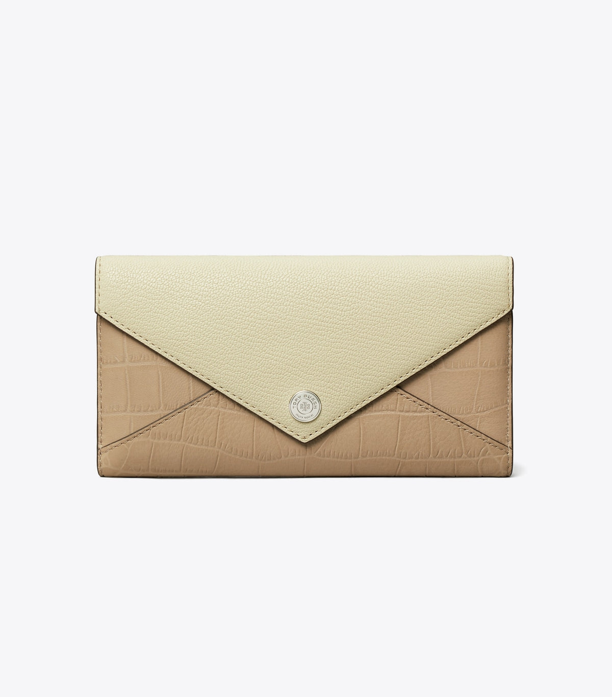 Tory Burch Long Colorblock Envelope Wallet - Soft Custard Multi