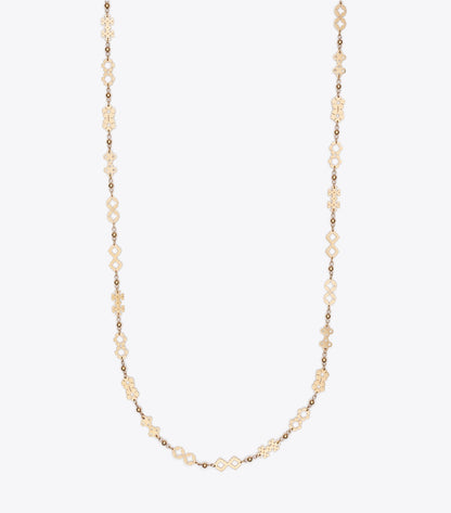 Tory Burch Long Forget Me Not Necklace - Tory Gold