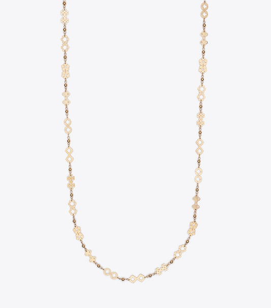 Tory Burch Long Forget Me Not Necklace - Tory Gold