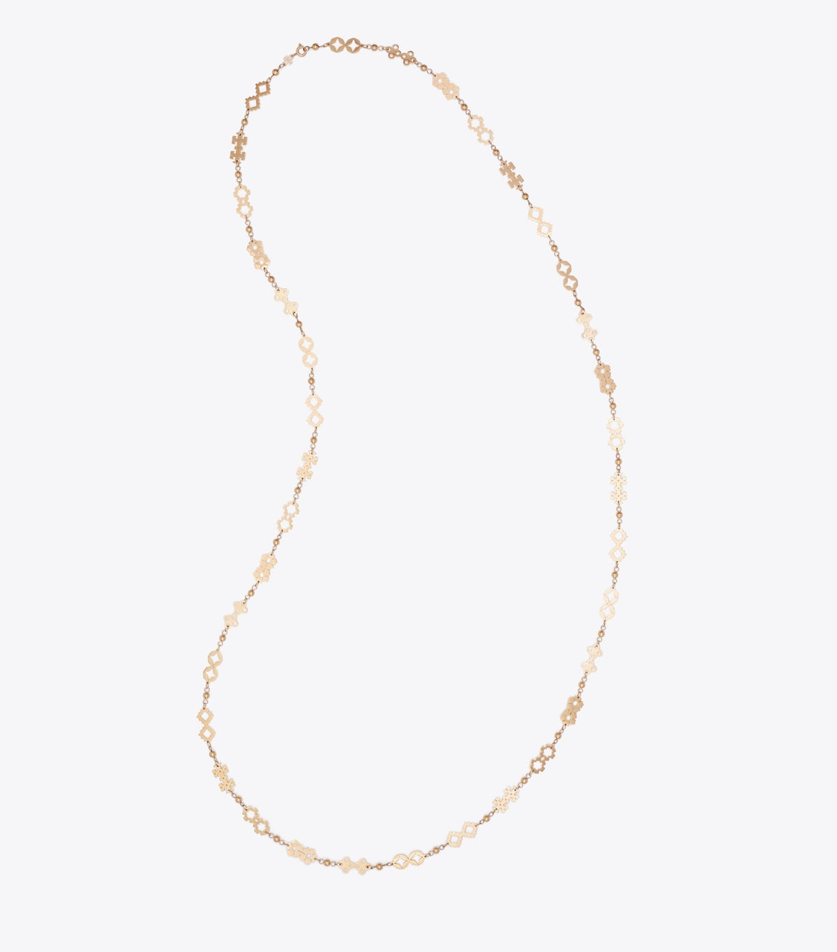 Tory Burch Long Forget Me Not Necklace - Tory Gold