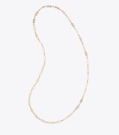 Tory Burch Long Forget Me Not Necklace - Tory Gold