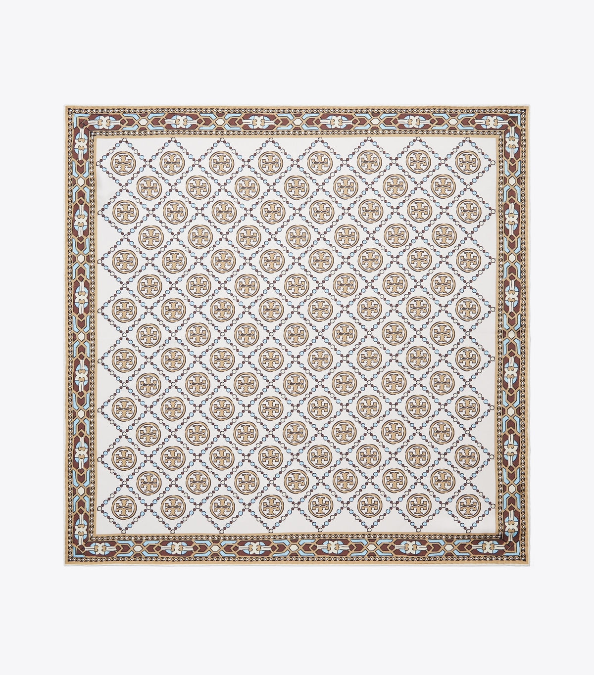 Tory Burch Deco T Monogram Neckerchief - Ivory Deco T Monogram