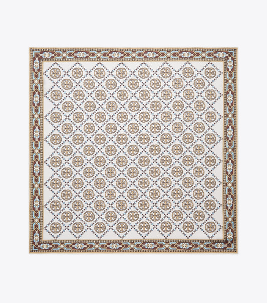 Tory Burch Deco T Monogram Neckerchief - Ivory Deco T Monogram