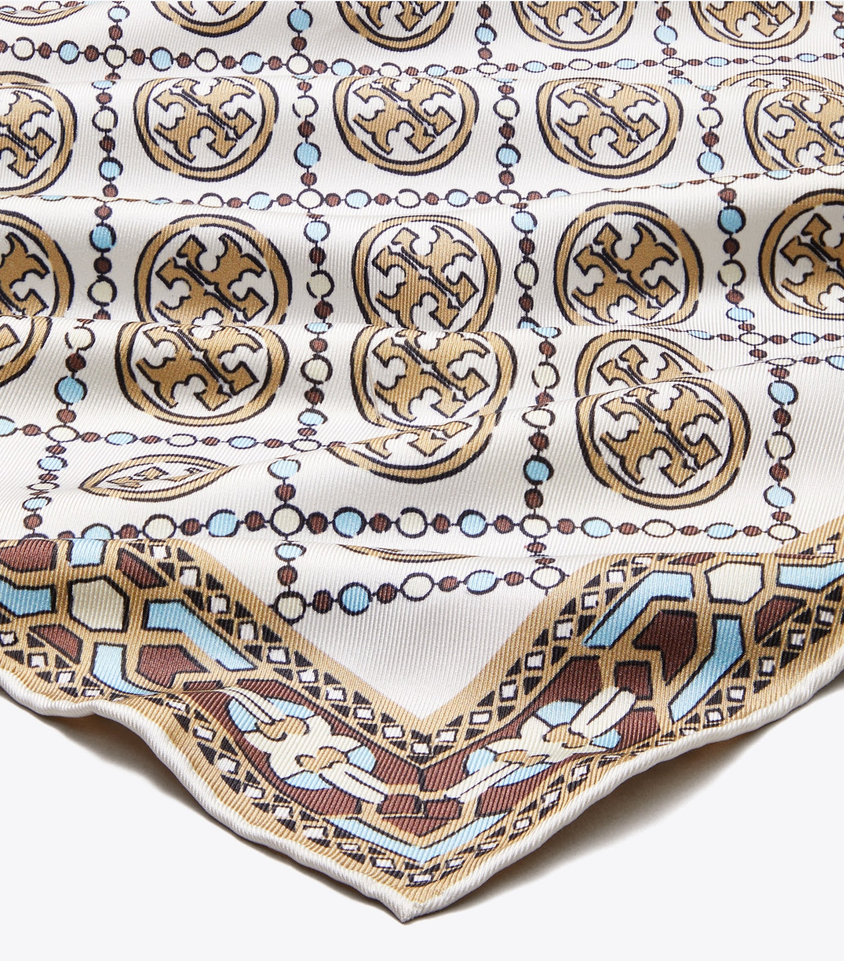 Tory Burch Deco T Monogram Neckerchief - Ivory Deco T Monogram