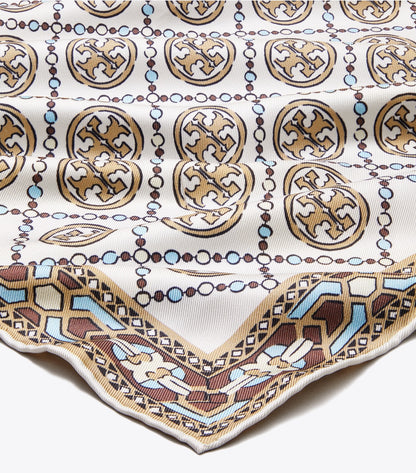Tory Burch Deco T Monogram Neckerchief - Ivory Deco T Monogram