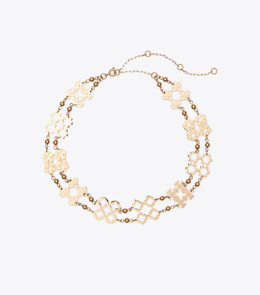 Tory Burch Forget Me Not Choker Necklace - Tory Gold