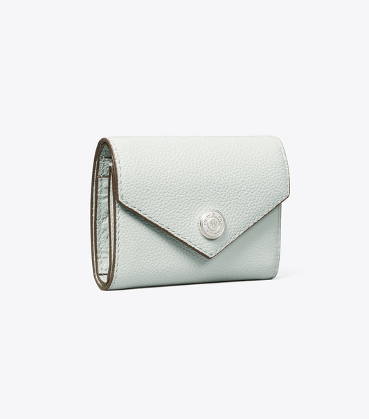 Tory Burch Small Pebble Envelope Wallet - Light Titanium