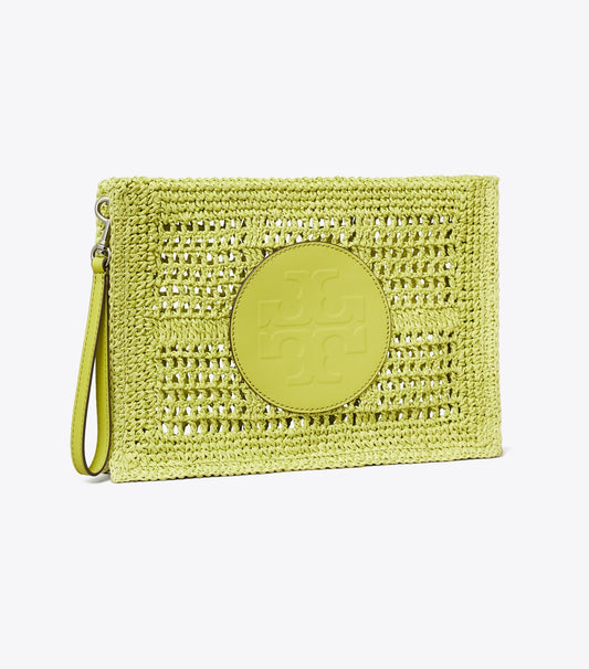 Tory Burch Ella Hand-Crocheted Pouch - Citrus Green