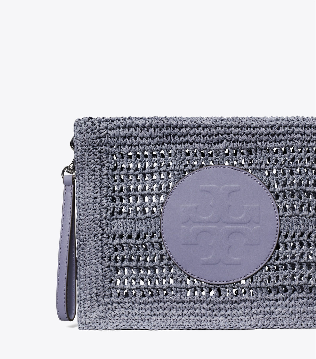 Tory Burch Ella Hand-Crocheted Pouch - Gray