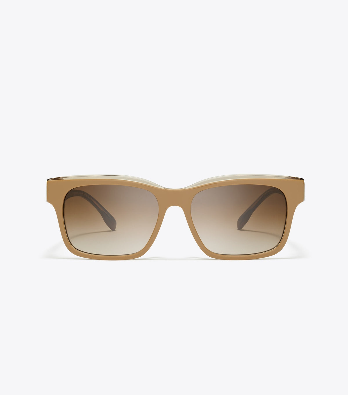 Tory Burch Miller Rectangle Sunglasses - Brown/Crystal/Brown Gradient
