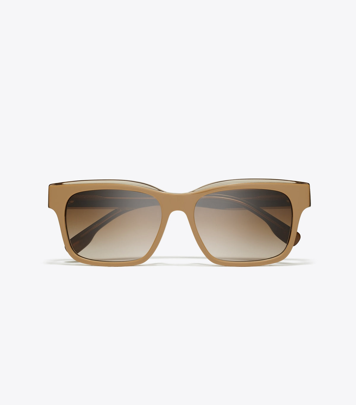 Tory Burch Miller Rectangle Sunglasses - Brown/Crystal/Brown Gradient