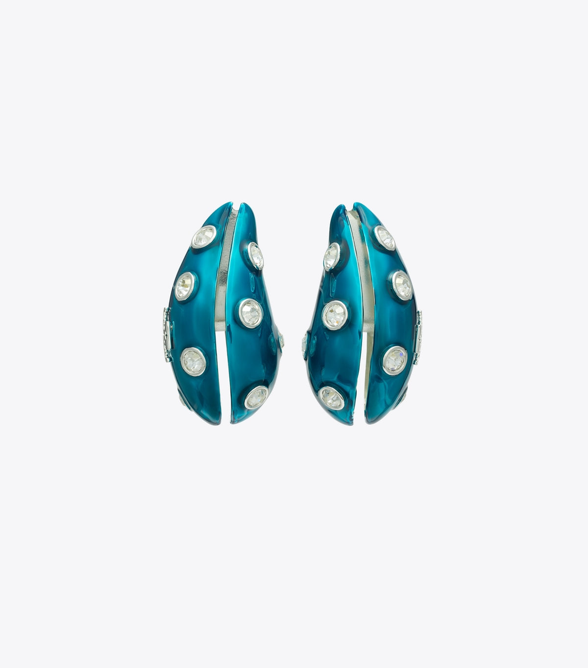 Tory Burch Pierced Earring - Blue / Crystal