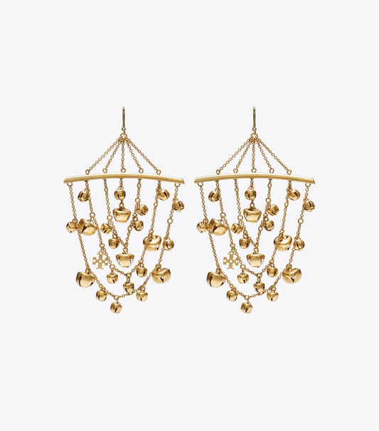 Tory Burch Curiosity Bell Earrings - Antique Light Brass