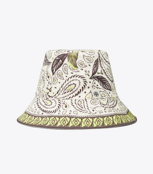 Tory Burch Cockatoo Printed Bucket Hat - Mint Cockatoo