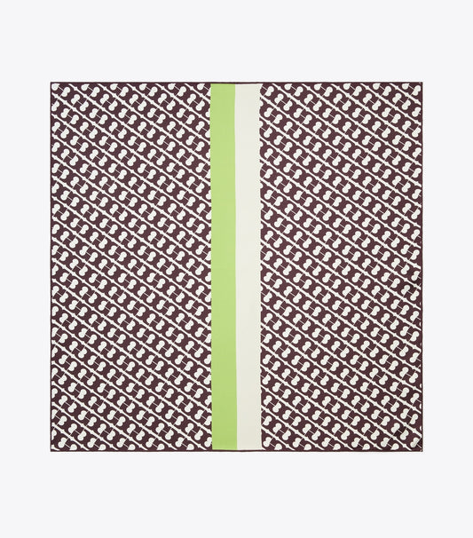 Tory Burch T Link Silk Neckerchief - Green T Link