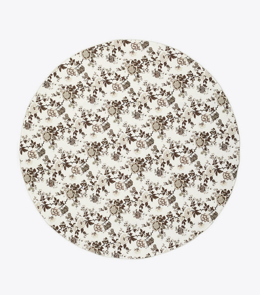 Tory Burch Happy Times Bouquet Round Tablecloth, 90" - Brown