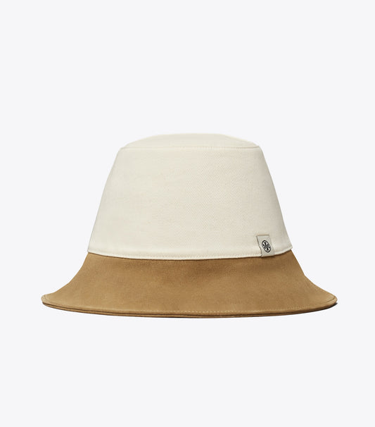 Tory Burch Colorblock Bucket Hat - Beige