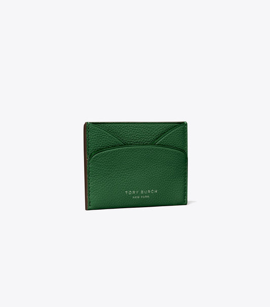 Tory Burch Romy Flat Card Case - Dark Kale