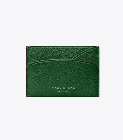 Tory Burch Romy Flat Card Case - Dark Kale