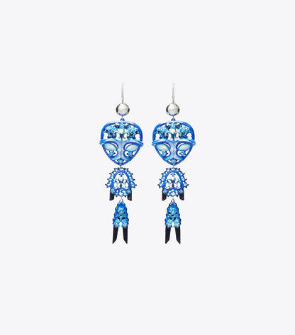 Tory Burch Alien Earrings - Tory Silver / Blue