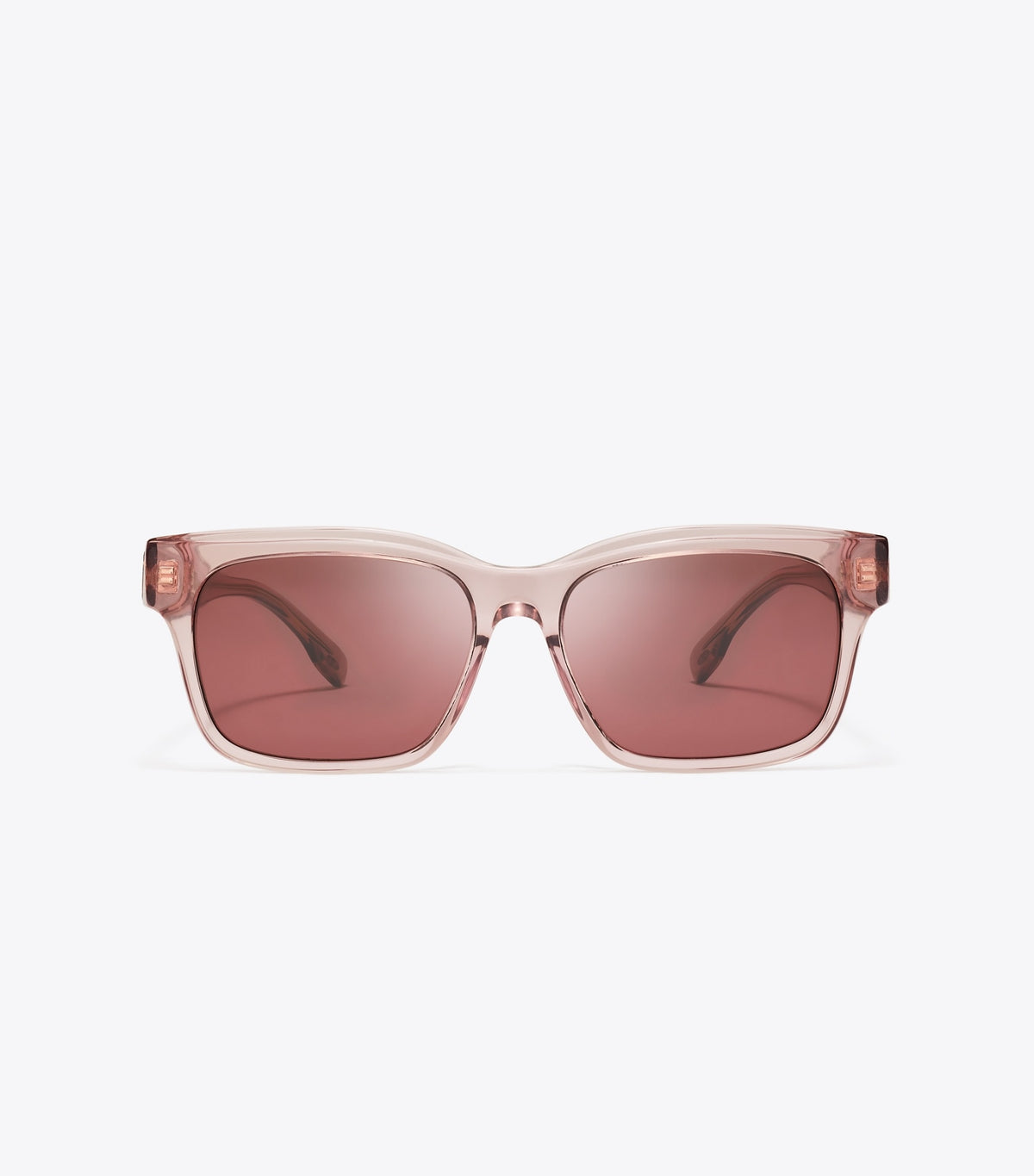 Tory Burch Miller Rectangle Sunglasses - Transparent Pink/Wine
