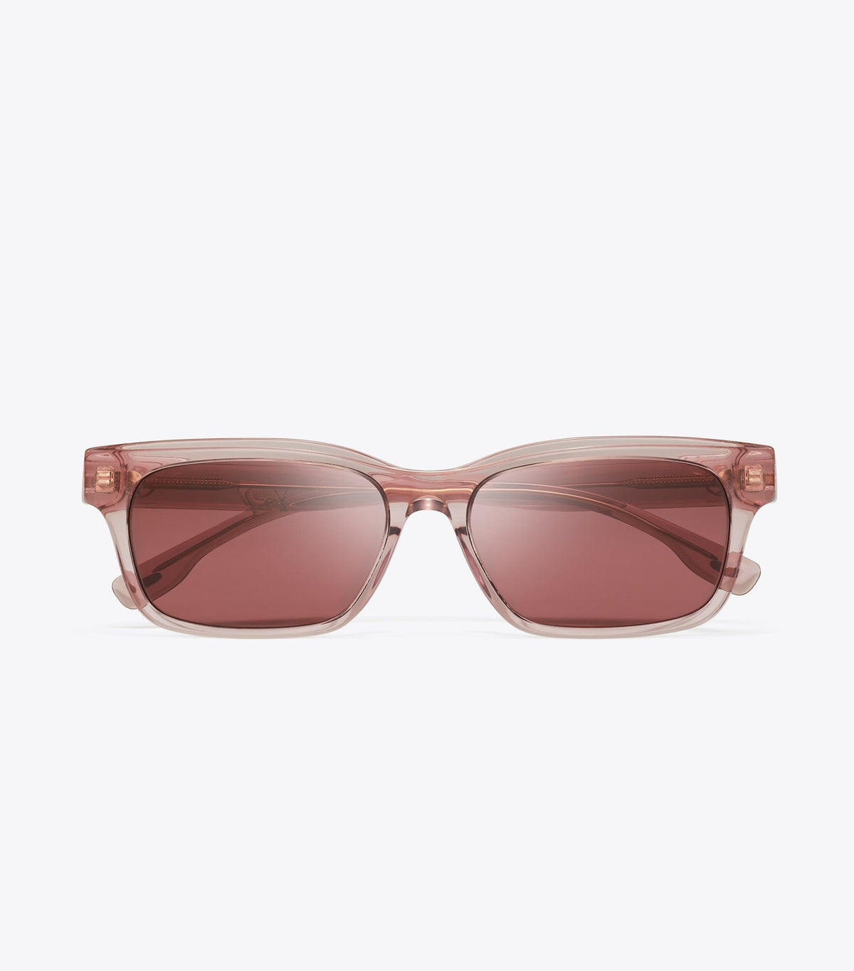 Tory Burch Miller Rectangle Sunglasses - Transparent Pink/Wine