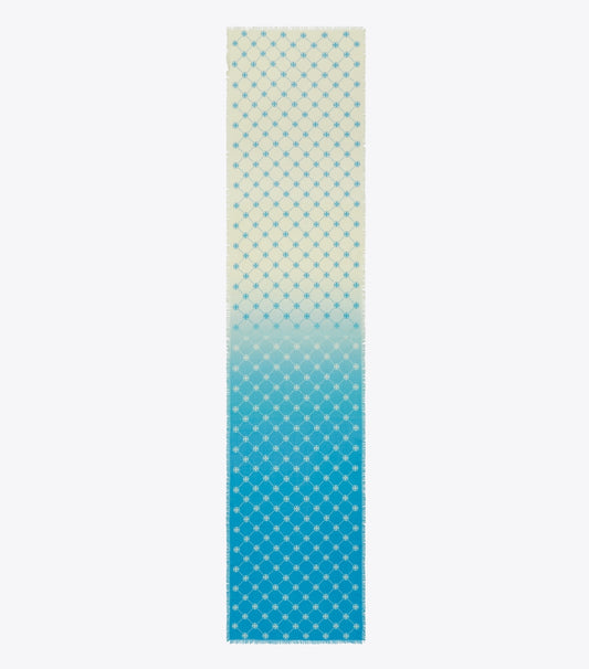Tory Burch T Monogram Oblong Scarf - Blue